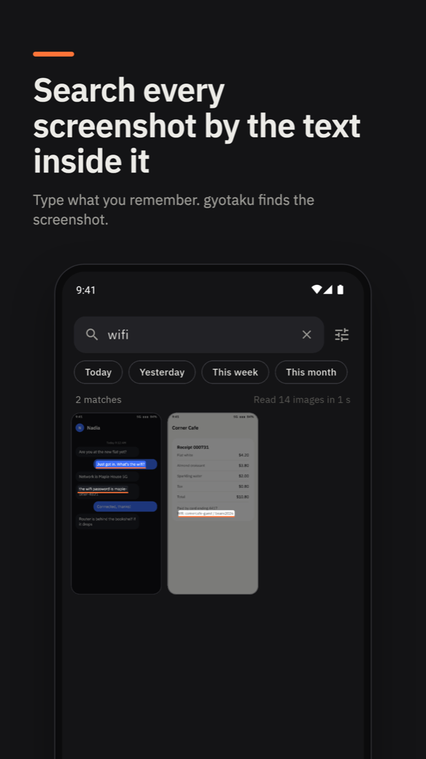 Searching for wifi finds two screenshots